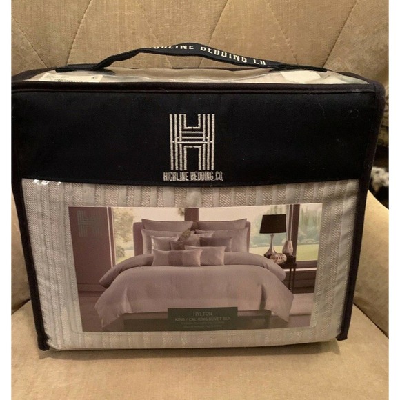 HIGHLINE GRAY BEDDING COMPANY HYLTON KING DUVET SET - Picture 1 of 4